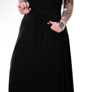 Foxblood Lace Up Maxi Skirt